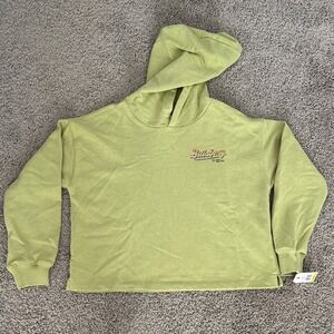 Billabong Girls Palm Script Sweatshirt Hoodie Lime Green Size Medium